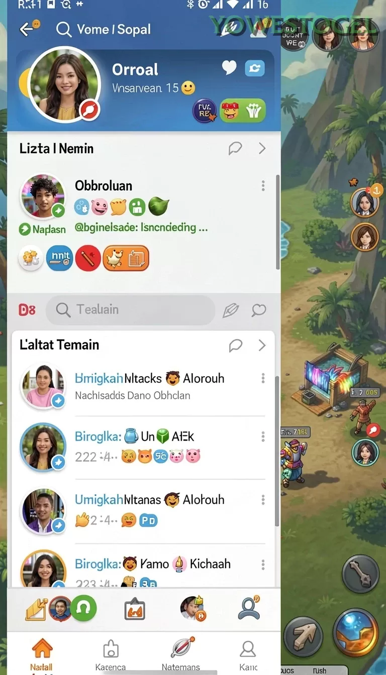 Cuplikan layar 8II — menu navigasi